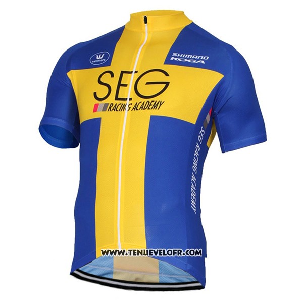 2017 Maillot Ciclismo SEG Racing Academy Champion Suede Manches Courtes et Cuissard